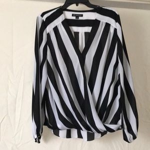 Black and White striped Top